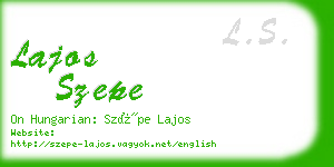 lajos szepe business card